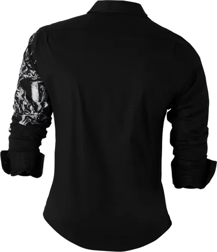 Vista 112 de JZS041, camisa de vestir de manga larga para hombre