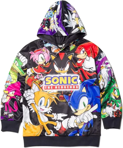 Vista 4 de SEGA Tails Sonic The Hedgehog Shadow - Sudadera con capucha de forro polar para niños pequeños a niños grandes