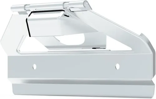 Vista 6 de UNITED PACIFIC 110880 Soporte para matrícula, pulido, acero inoxidable, estilo OE, para Ford Bronco 1966-1977