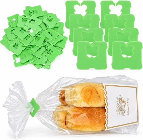 Vista 10 de 100 clips de plástico reutilizables para pan, mantén tu comida fresca con clips para bolsas de alimentos de 7/8 x 7/8 pulgadas (azul)