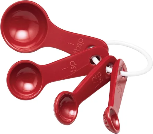 Vista 8 de UP Juego de 4 cucharas medidoras de melamina estilo latte, herramientas profesionales de anidación para hornear y cocinar para ingredientes líquidos