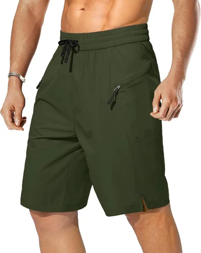 Vista 14 de STICKON Traje de baño para hombre, de secado rápido, con bolsillos con cremallera