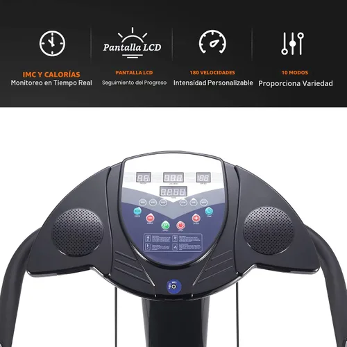 Vista 4 de Plataforma vibratoria de cuerpo entero Pinty 2000 W con reproductor de mp3 (Negro).
