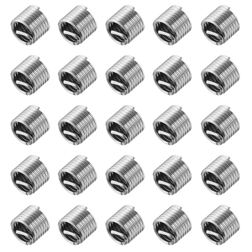 Vista 26 de uxcell 50 piezas de insertos de rosca de alambre 1/2-13 UNC 1D (1/2 ") 304 de acero inoxidable helicoidal tipo helicoidal kit de reparación de rosca