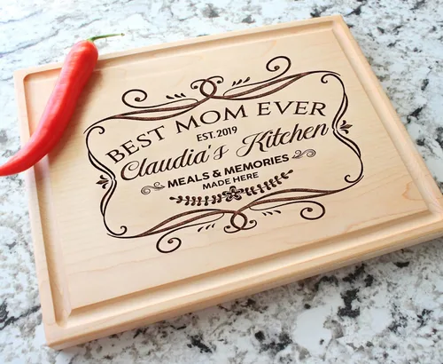 Vista 9 de Tabla de cortar personalizada para mamá Grrandmother Tablas de cortar personalizadas para el día de la madre para mujeres