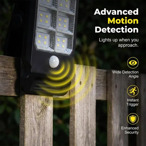Vista 4 de Luz solar con clip con sensor de movimiento, luces USB con clip de carga solar 2026, luz LED recargable portátil multifuncional para campamento, luz