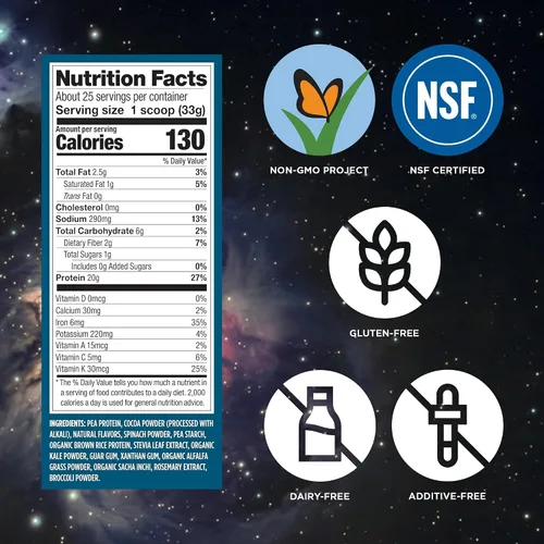 Vista 4 de Envase de proteínas y hierbas en polvo de Vega, VEG00650, L, Chocolate, 1, 1