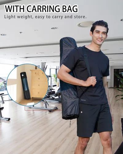 Vista 7 de Tapete de yoga grueso y ancho para mujeres y hombres, tapete de ejercicio grande de 78 x 35 pulgadas, tapete de entrenamiento para gimnasio en casa