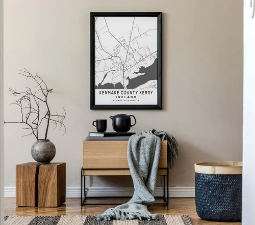 Vista 7 de Mapa de Kenmare County Kerry, Irlanda, Light 2 (12x16)