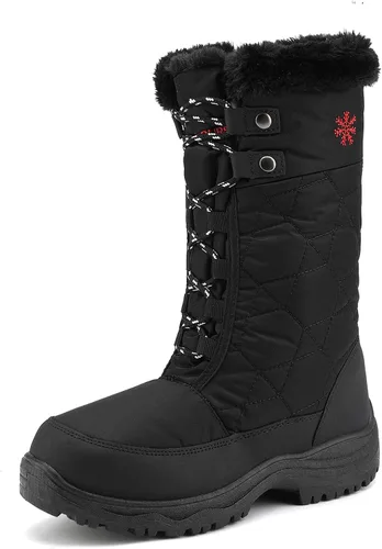 Vista 13 de DREAM PAIRS Botas de nieve de invierno para mujer, de media caña y con forro de piel sintética Marrón