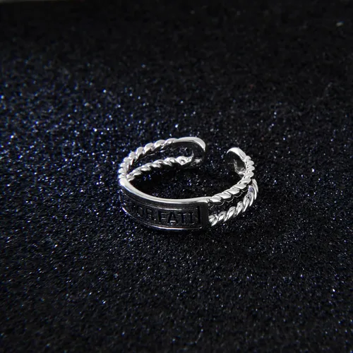 Vista 45 de CANDYFANCY Anillo de nudo celta de plata de ley 925 abierto para el dedo medio nudillo para mujer, tamaño ajustable 4-7