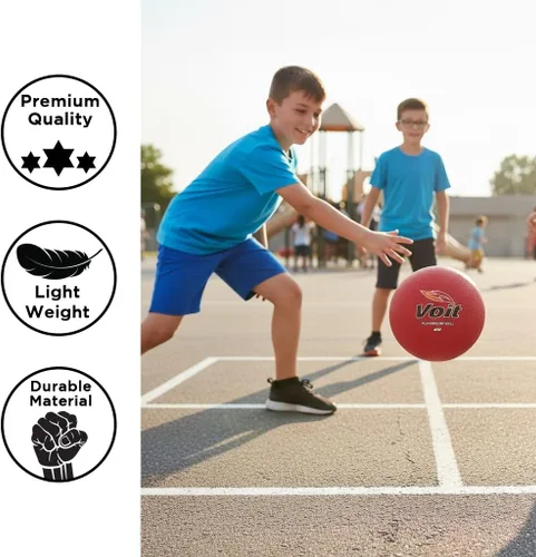 Vista 4 de Voit Pelota de juegos infantil, 13 pulgadas, color rojo