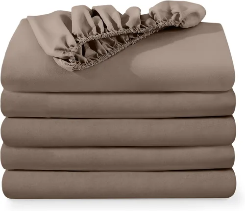 Vista 40 de Bare Home Paquete de 2 sábanas bajeras ajustadas tamaño individual - microfibra ultrasuave de alta calidad 1800, resistente a las arrugas, bolsillo