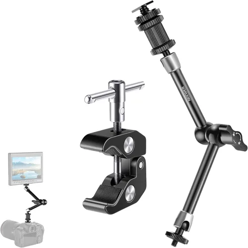 Vista 10 de NEEWER Brazo mágico de fricción articulado ajustable de 15 cm con tornillo de 1/4 en ambos extremos, compatible con jaula SmallRig, flash/luz