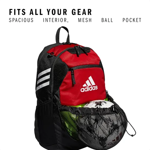 Vista 2 de adidas Stadium 4 Soccer Backpack – Team Sports Bag with Ball Pocket, 36L Rojo poder/3.0