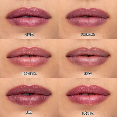 Vista 4 de Lune+Aster Lápiz labial PowerLips: formulado con aceite nutritivo de jojoba, vitamina E y aceite de semilla de girasol, la textura cremosa y ligera