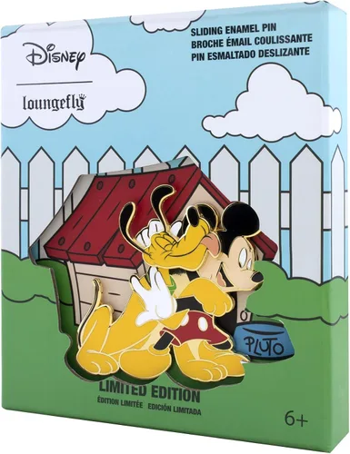 Vista 2 de Loungefly Disney - Pin esmaltado para coleccionista de Mickey y Pluto exclusivo de Tienda multicolor WDPN2505