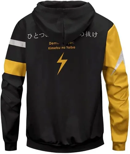 Vista 3 de Demon Cosplay - Sudadera con capucha con estampado 3D de Slayer
