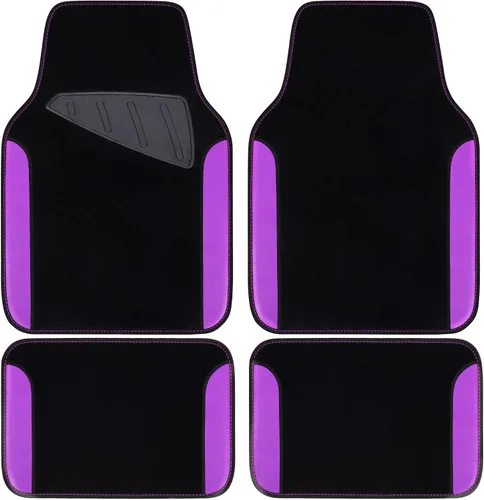Vista 17 de CAR PASS Alfombrilla impermeable para automóvil, alfombrillas universales para automóvil con almohadilla para el talón del conductor, alfombra