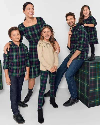 Vista 3 de The Children's Place - Camisa de franela a cuadros con mangas largas y botones para bebés y niños pequeños