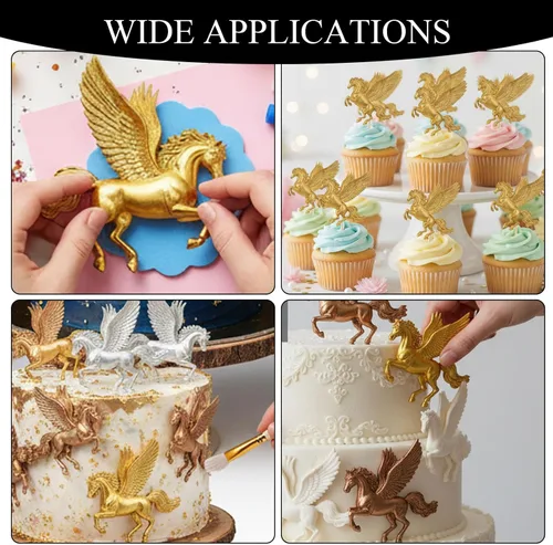 Vista 4 de Moldes de silicona de unicornio Fondant Unicorn Cake Decor Moldes de arcilla Moldes de mazapán para cupcakes Sugarcraft Chocolate Polímero Arcilla