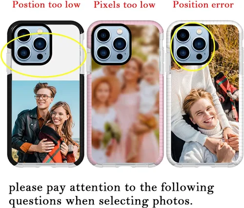 Vista 3 de Funda de teléfono personalizada para iPhone 13 Pro Max, funda protectora de TPU suave con nombre, con foto, resistente a los golpes, resistente a