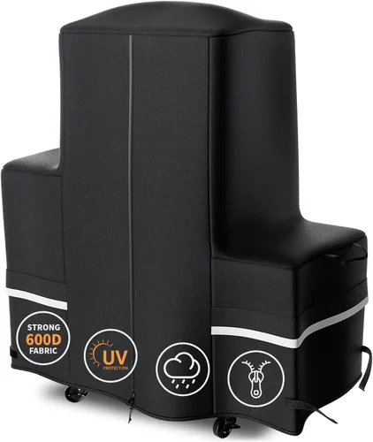 Vista 11 de Grisun Cubierta vertical para ahumador de pellets para Pit Boss Series 4/5, PBV4PS1, PBV4PS2, PBV5P1, PBV5PW1, 600D antidecoloración, impermeable