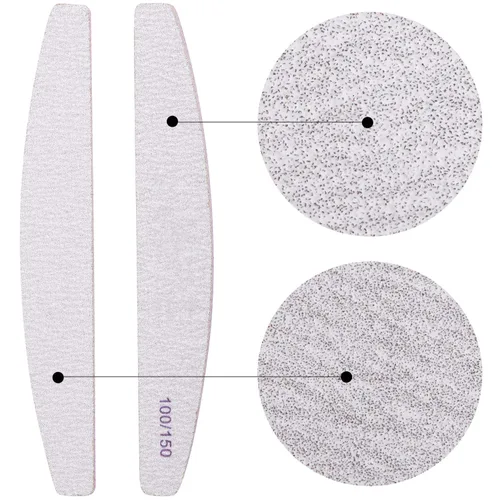 Vista 2 de 25 limas de uñas de grano 100/150 de doble cara, lavables, tablero de esmeril para uñas acrílicas, gel, uñas naturales