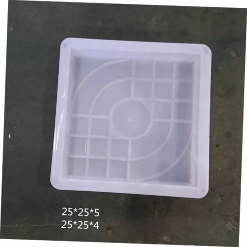 Vista 9 de Molde de piedra de pavimento reutilizable para caminos de jardín de bricolaje, fabricante de piedra escalonada de hormigón blanco para patios