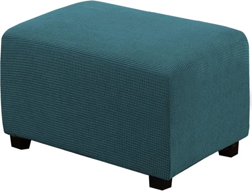 Vista 28 de H.VERSAILTEX Funda Deslizable para Otomana Rectangular Ajuste de Longitud 29"-34" Reposapiés Fundas Deslizables para Sofá Funda para Taburete