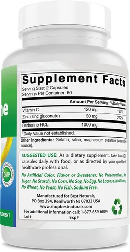 Vista 5 de Best Naturals Extracto de Ashwagandha 500 mg y berberina Plus 1000mg