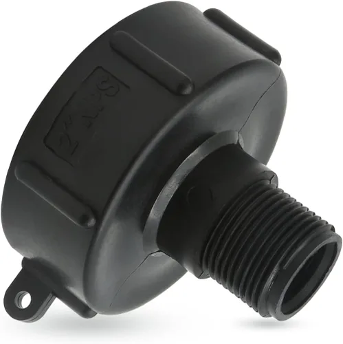 Vista 2 de Adaptador de drenaje de tanque de asas IBC 2" NPS hembra x 3/4" BSP