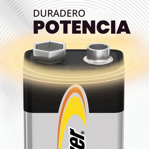 Vista 2 de Energizer Baterías alcalinas de 9 voltios (paquete de 8), baterías alcalinas de 9 V de larga duración