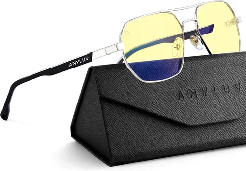 Vista 16 de ANYLUV Blue Light Glasses for Woman/Men, Blue Light Blocking Glasses Women Computer Gaming Glasses for Eye Protection