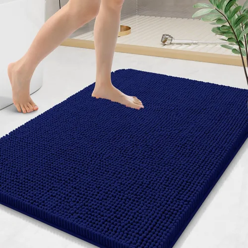 Vista 21 de Arotive Alfombras de baño de felpilla extrasuaves y absorbentes, de 24 x 16 pulgadas, lavables a máquina, parte trasera de goma antideslizante