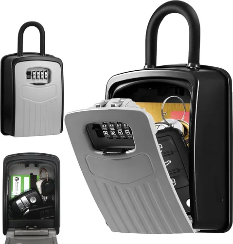 Vista 10 de Caja de cerradura de seguridad extra grande con combinación de 4 dígitos