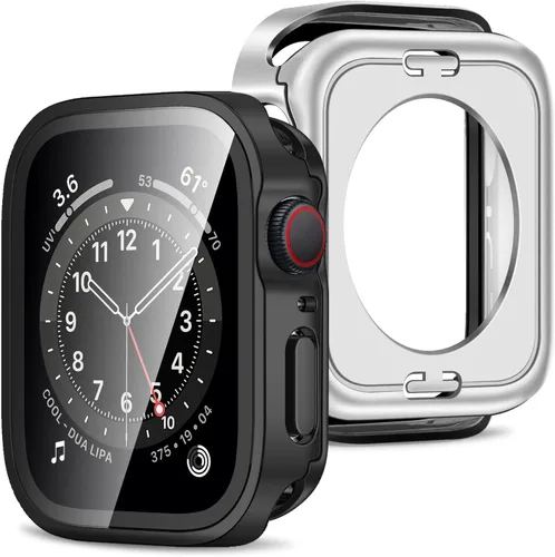 Vista 28 de Amizee 2 en 1 Estuche [Paquete de 2] Compatible con Apple Watch SE 3/2/1 Series 6/5/4 40mm con Protector de Pantalla Integrado, Cubierta Protectora