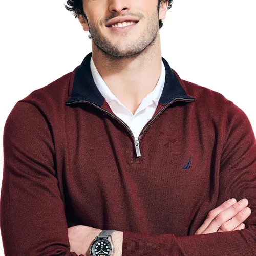 Vista 3 de Nautica Suéter Navtech con cremallera de un cuarto para hombre