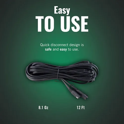 Vista 5 de Battery Tender Cable de extensión SAE de 12 pies – Diseñado para su uso con cargadores Battery Tender – Enchufes de conexión rápida para una fácil