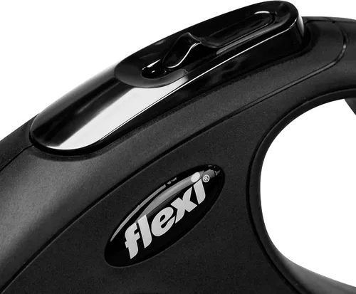 Vista 2 de Flexi - New Classic - Correa retráctil de cuerda para perros o gatos - XS, negro, 18 libras (8 kg), 10 pies (3 m)