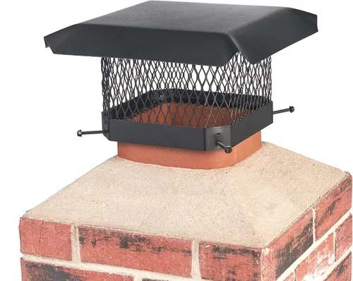 Vista 4 de HY-Guard HG99 Cubierta de Chimenea de Acero Galvanizado de Una Sola Salida con Perno, Tamaño de Malla 3/4", Se Adapta al Exterior de Baldosas