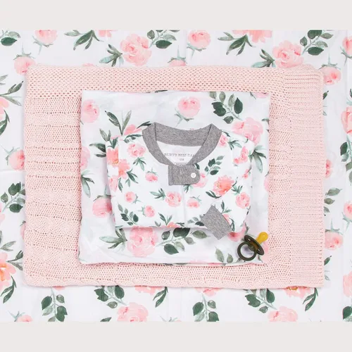 Vista 4 de Burt's Bees Baby - Pijama para niña, con cremallera delantera y pies cerrados antideslizantes, de algodón orgánico 100%, para niñas pequeñas