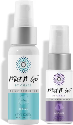 Vista 37 de Mist N' Go by Omaze - Aerosol de Baño de Viaje para Inodoro Eliminador de Olores - Aerosol de Inodoro de Viaje para Ambientador de Aire de Baño