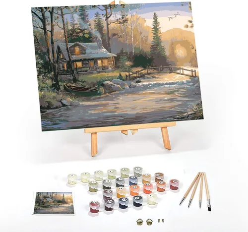Vista 28 de Ledgebay Kit de Pintura por Números DIY para Adultos, Lienzo Enmarcado para Principiantes a Avanzados, Kit de Pintura por Números, los Kits Incluyen