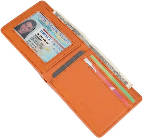 Vista 5 de Cartera de bolsillo frontal para hombre, con bloqueo RFID, S