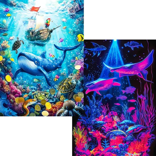 Vista 6 de Rompecabezas de 1000 piezas para adultos - Pack de 2 rompecabezas de tortuga marina y escena de playa, rompecabezas para adultos, tema relajante