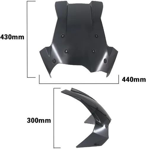 Vista 4 de GLoyer Motorcycle Windshield Motorcycle Windshield Windscreen Compatible with BMW F800GS F650GS F 800 650 GS 2008-2016 Wind Shield Screen Deflector