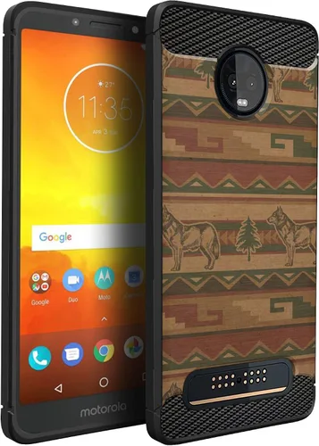 Vista 7 de CasesOnDeck Funda compatible con [Motorola Moto Z3 Play Moto Z3] Moto Z3 Design, funda delgada negra flexible y elegante protección contra golpes