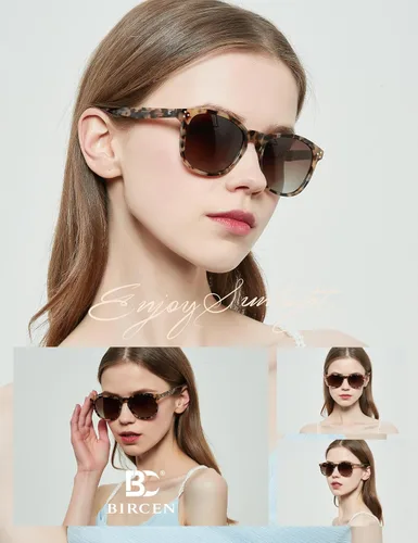 Vista 37 de Gafas de sol polarizadas para mujer con protección UV para mujer, a la moda, grandes sombras con marco de acetato BC2110