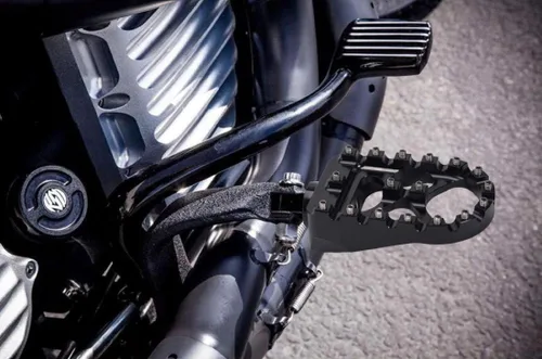 Vista 7 de Hopider Foot Pegs Compatible with harley Dyna Sportster Fatboy Iron 883 Negro